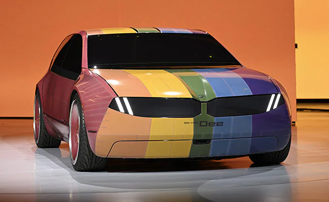 A car that can change color is shown off by BMW