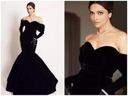 Deepika Padukone Rules The Red Carpet At The 2023 Oscars in Vintage Hollywood Black
