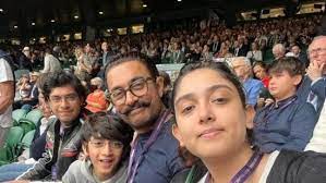 Ira Khan, Azad, and Junaid, along with Aamir Khan’s daughter, visit Wimbledon