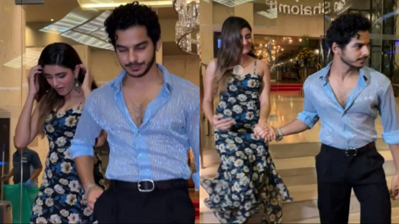 The relationship between Ishaan Khatter and Chandni Baiz is confirmed? Making their first public appearance, the duo holds hands