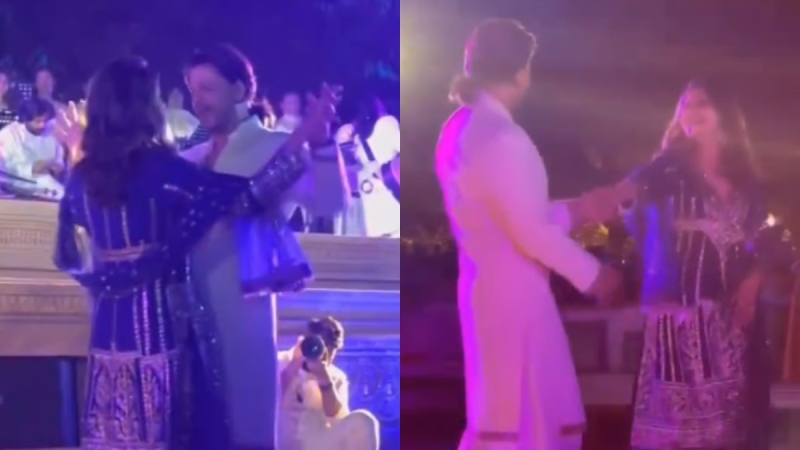 On the event of Anant Ambani and Radhika Merchant’s Pre – wedding celebration, Shah Rukh Khan and Gauri Khan dance to Veer Zaara song