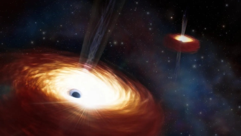 Ancient space had massive collisions of black holes. The mass of one was 50 million times greater than that of the sun